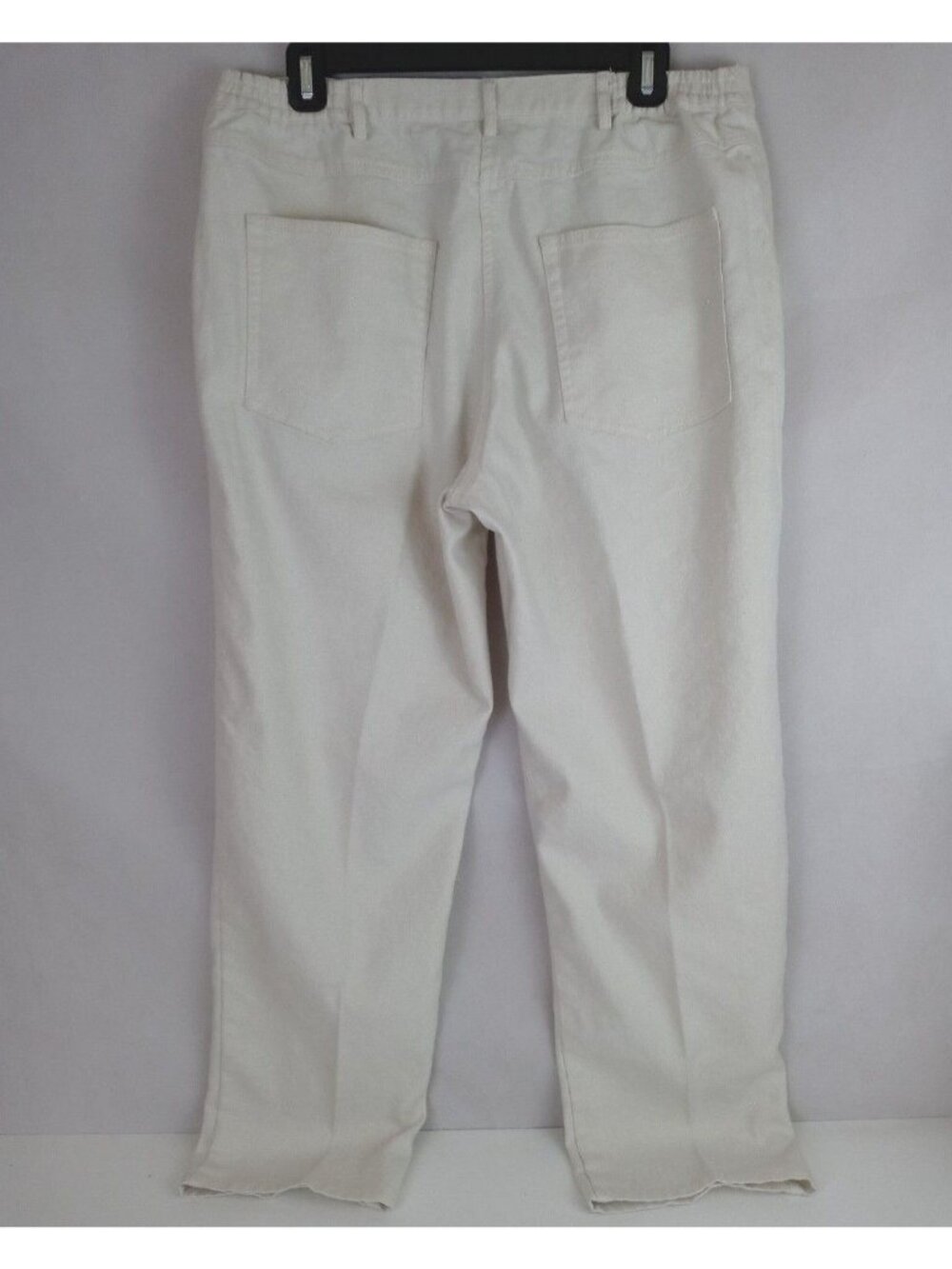 Lark Lane Women's White With Metallic Gold & Studded Accents Bootcut Jeans 14